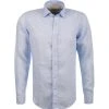FIL NOIR Hemd Roma 51492/62 Shaped Fit, Reines Leinen, Hellblau meliert, Hellblau