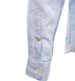 FIL NOIR Hemd Roma 51492/62 Shaped Fit, Reines Leinen, Hellblau meliert, Hellblau -hemdenverkauf 367640 norm4