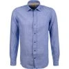 FIL NOIR Hemd Roma 51492/67 Shaped Fit, Reines Leinen, Blau meliert, Blau