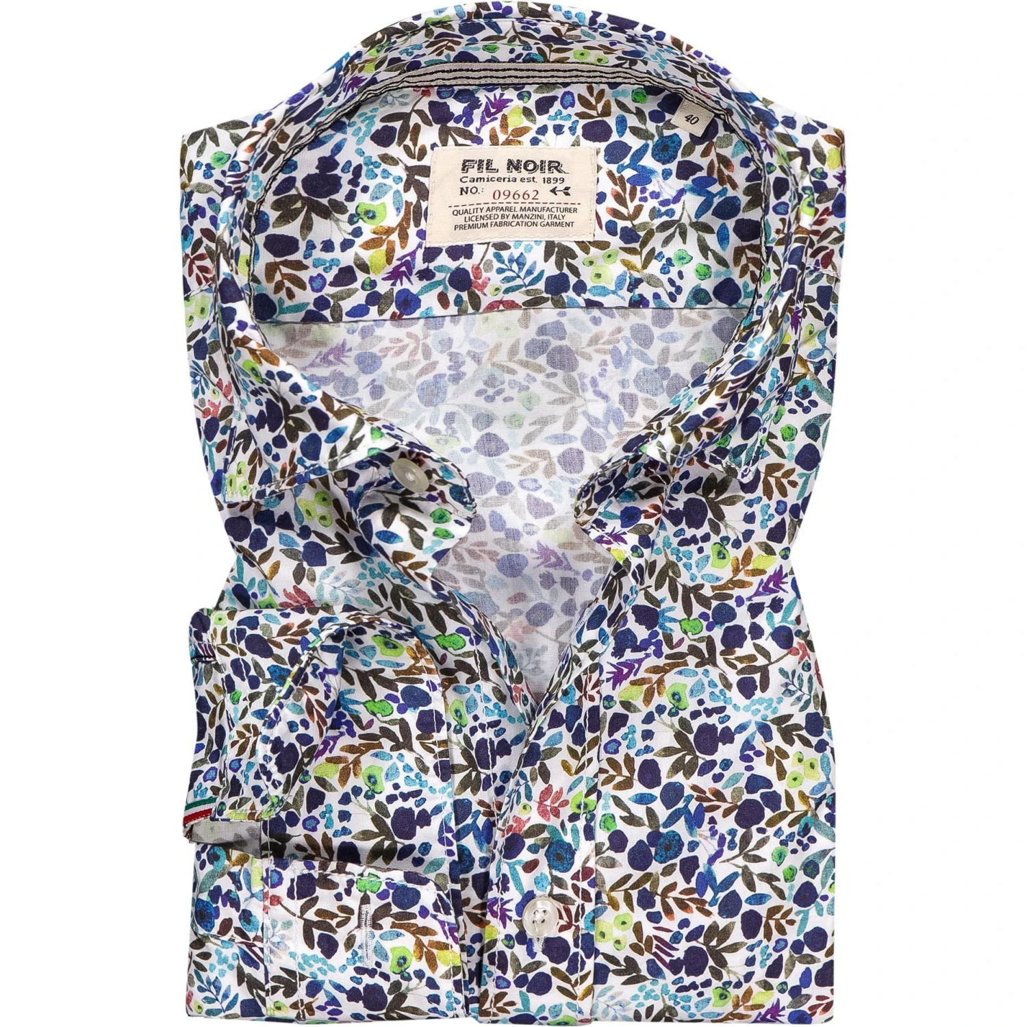 FIL NOIR Hemd Treviso 51470/67 Shaped Fit, Popeline CO2-Neutral, Blau gemustert, Blau 1 FIL NOIR Hemd Treviso 51470/67 Shaped Fit, Popeline CO2-Neutral, Blau gemustert, Blau