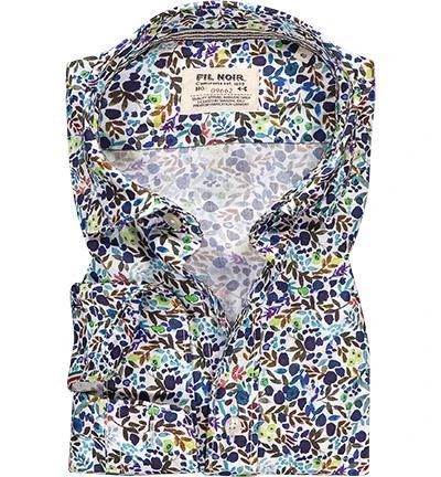 FIL NOIR Hemd Treviso 51470/67 Shaped Fit, Popeline CO2-Neutral, Blau gemustert, Blau 2 FIL NOIR Hemd Treviso 51470/67 Shaped Fit, Popeline CO2-Neutral, Blau gemustert, Blau – Bild 2