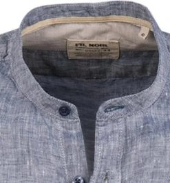 FIL NOIR Hemd Ancona 51491/68 Shaped Fit, Reines Leinen, Indigo -hemdenverkauf 367661 norm2