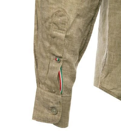 FIL NOIR Hemd Ancona 51491/86 Shaped Fit, Reines Leinen, Grün 5 FIL NOIR Hemd Ancona 51491/86 Shaped Fit, Reines Leinen, Grün – Bild 5