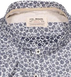 FIL NOIR Hemd Ancona 51448/69 Shaped Fit, Baumwolle CO2-Neutral, Marineblau gemustert, Marine -hemdenverkauf 367674 norm2