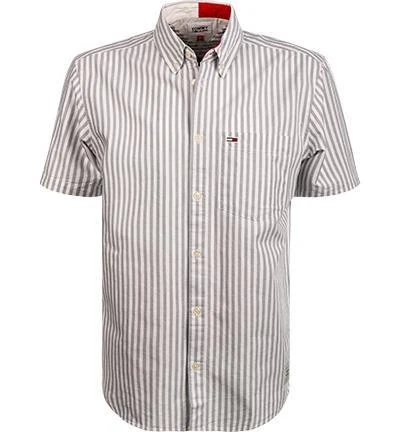 TOMMY JEANS Hemd DM0DM10160/POB Kurzarmhemd, Bio Baumwolle, Blau-weiß gestreift, Blau-weiß 1 TOMMY JEANS Hemd DM0DM10160/POB Kurzarmhemd, Bio Baumwolle, Blau-weiß gestreift, Blau-weiß