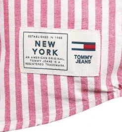 TOMMY JEANS Hemd DM0DM10160/T1K Kurzarmhemd, Bio Baumwolle, Rosa-weiß gestreift, Pink-weiß -hemdenverkauf 367725 norm4