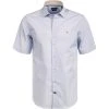 Tommy Hilfiger Hemd MW0MW20255/0GY Kurzarmhemd, Regular Fit, Baumwolle, Hellblau meliert , Blau-weiß