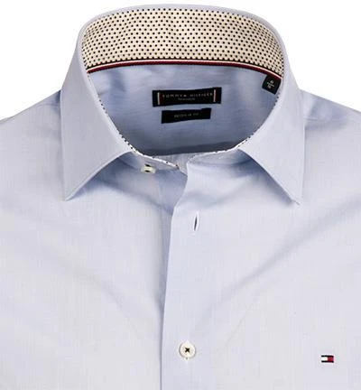 Tommy Hilfiger Hemd MW0MW20255/0GY Kurzarmhemd, Regular Fit, Baumwolle, Hellblau meliert , Blau-weiß 3 Tommy Hilfiger Hemd MW0MW20255/0GY Kurzarmhemd, Regular Fit, Baumwolle, Hellblau meliert , Blau-weiß – Bild 3