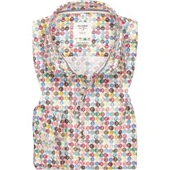 OLYMP Level Five Body Fit Smartbusiness 3501/74/00 Hemd, Baumwolle, Multicolour gemustert, Multicolor