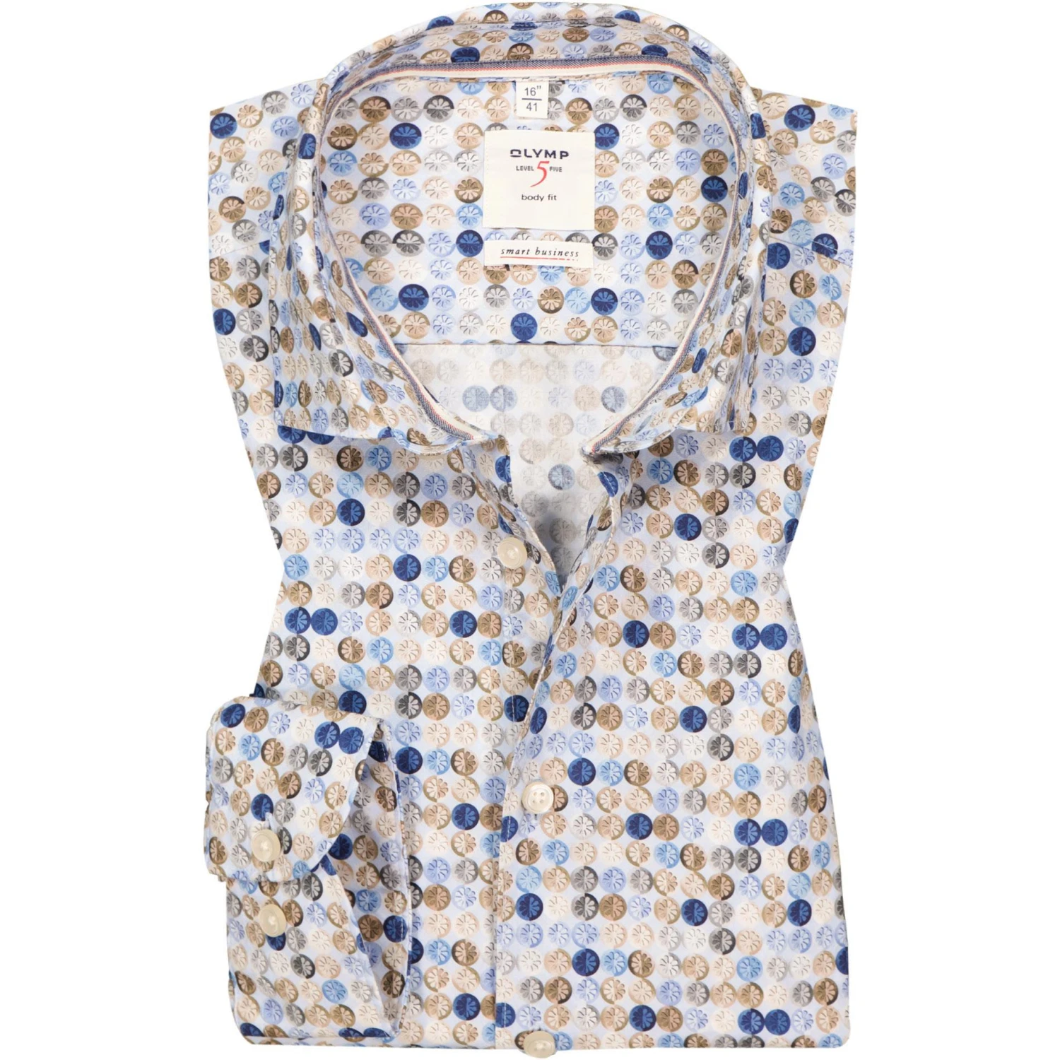 OLYMP Level Five Body Fit Smartbusiness 3501/74/11 Hemd, Baumwolle, Bleu gemustert, Bleu 1 OLYMP Level Five Body Fit Smartbusiness 3501/74/11 Hemd, Baumwolle, Bleu gemustert, Bleu