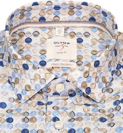 OLYMP Level Five Body Fit Smartbusiness 3501/74/11 Hemd, Baumwolle, Bleu gemustert, Bleu 3 OLYMP Level Five Body Fit Smartbusiness 3501/74/11 Hemd, Baumwolle, Bleu gemustert, Bleu – Bild 3
