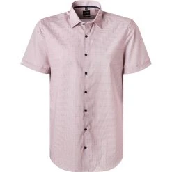 OLYMP Level Five Body Fit 2021/72/35 Kurzarmhemd, Baumwolle, Rot-blau gemustert, Rot