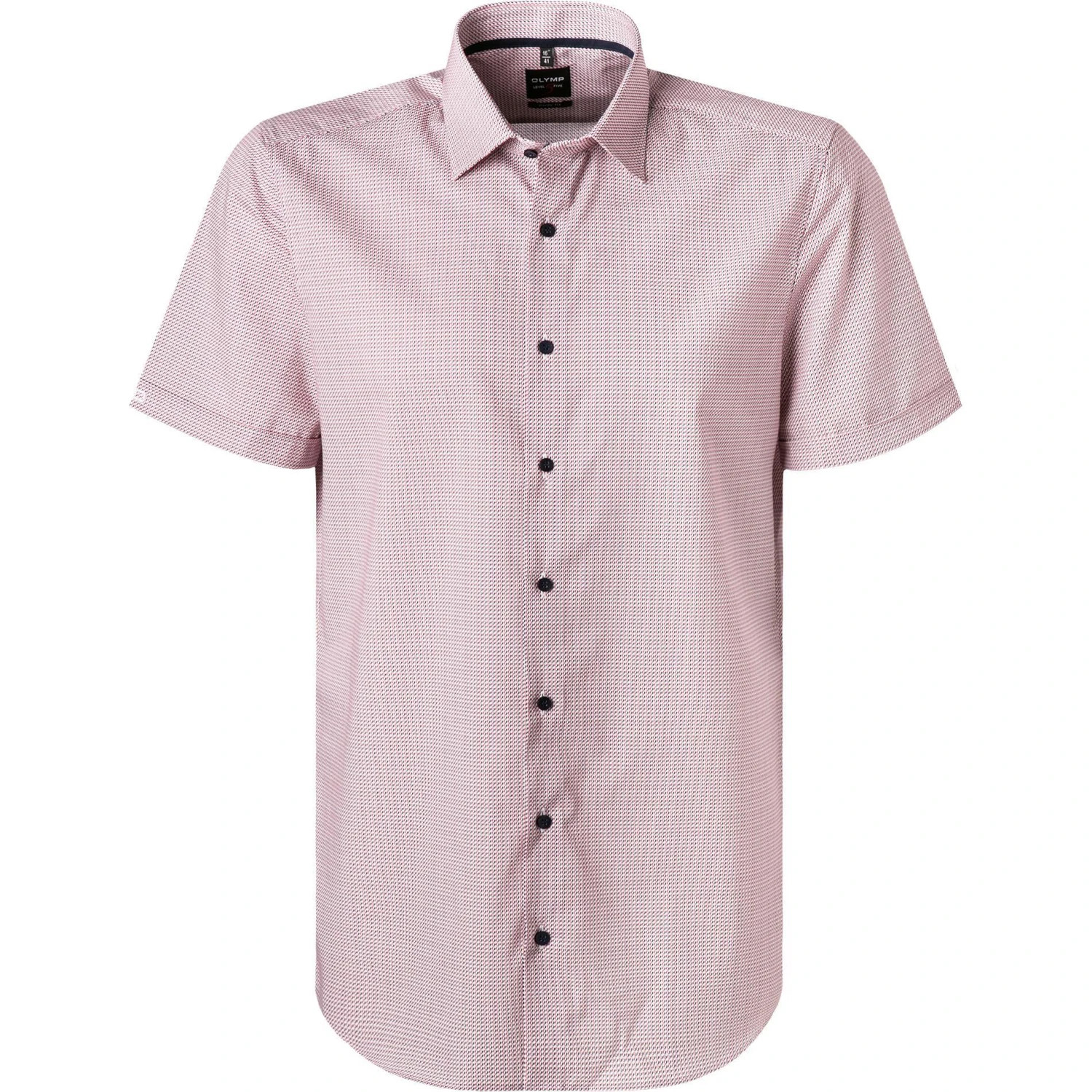 OLYMP Level Five Body Fit 2021/72/35 Kurzarmhemd, Baumwolle, Rot-blau gemustert, Rot 1 OLYMP Level Five Body Fit 2021/72/35 Kurzarmhemd, Baumwolle, Rot-blau gemustert, Rot