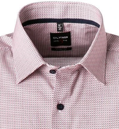 OLYMP Level Five Body Fit 2021/72/35 Kurzarmhemd, Baumwolle, Rot-blau gemustert, Rot 3 OLYMP Level Five Body Fit 2021/72/35 Kurzarmhemd, Baumwolle, Rot-blau gemustert, Rot – Bild 3