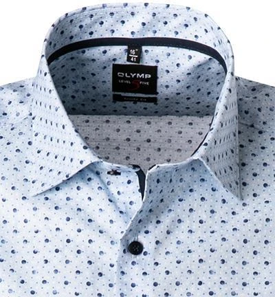 OLYMP Level Five Body Fit 2023/72/11 Kurzarmhemd, Baumwolle, Bleu gemustert, Bleu 3 OLYMP Level Five Body Fit 2023/72/11 Kurzarmhemd, Baumwolle, Bleu gemustert, Bleu – Bild 3