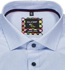 OLYMP No. Six Super Slim 2549/74/11 Hemd, Super Slim Fit, Baumwolle, Bleu gemustert, Bleu 6 OLYMP No. Six Super Slim 2549/74/11 Hemd, Super Slim Fit, Baumwolle, Bleu gemustert, Bleu -hemdenverkauf 367853 norm2
