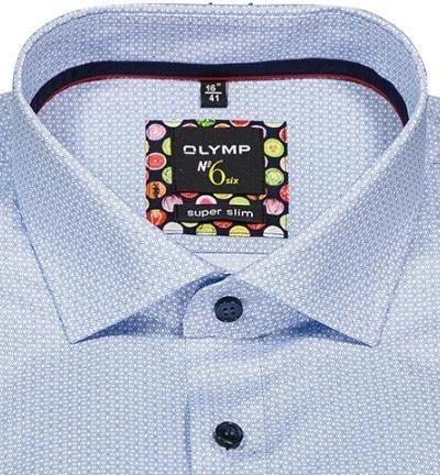OLYMP No. Six Super Slim 2549/74/11 Hemd, Super Slim Fit, Baumwolle, Bleu gemustert, Bleu 3 OLYMP No. Six Super Slim 2549/74/11 Hemd, Super Slim Fit, Baumwolle, Bleu gemustert, Bleu – Bild 3