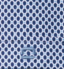 OLYMP Luxor Modern Fit 1205/72/11 Kurzarmhemd, Jersey geruchshemmend, Blau-weiß gemustert, Bleu -hemdenverkauf 367883 norm3