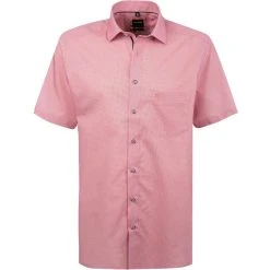 OLYMP Luxor Modern Fit 1209/72/35 Kurzarmhemd, Popeline, Rot gemustert, Rot