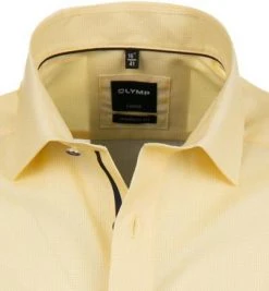 OLYMP Luxor Modern Fit 1209/72/51 Kurzarmhemd, Popeline, Gelb gemustert, Gelb -hemdenverkauf 367892 norm2