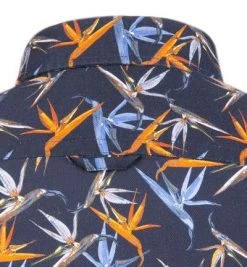 OLYMP Casual Modern Fit 4108/72/18 Kurzarmhemd, Baumwolle, Blau-orange, Marine -hemdenverkauf 367897 norm4