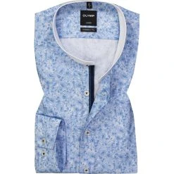 OLYMP Luxor Modern Fit 1235/74/11 Hemd, Baumwolle, Hellblau-weiß, Bleu