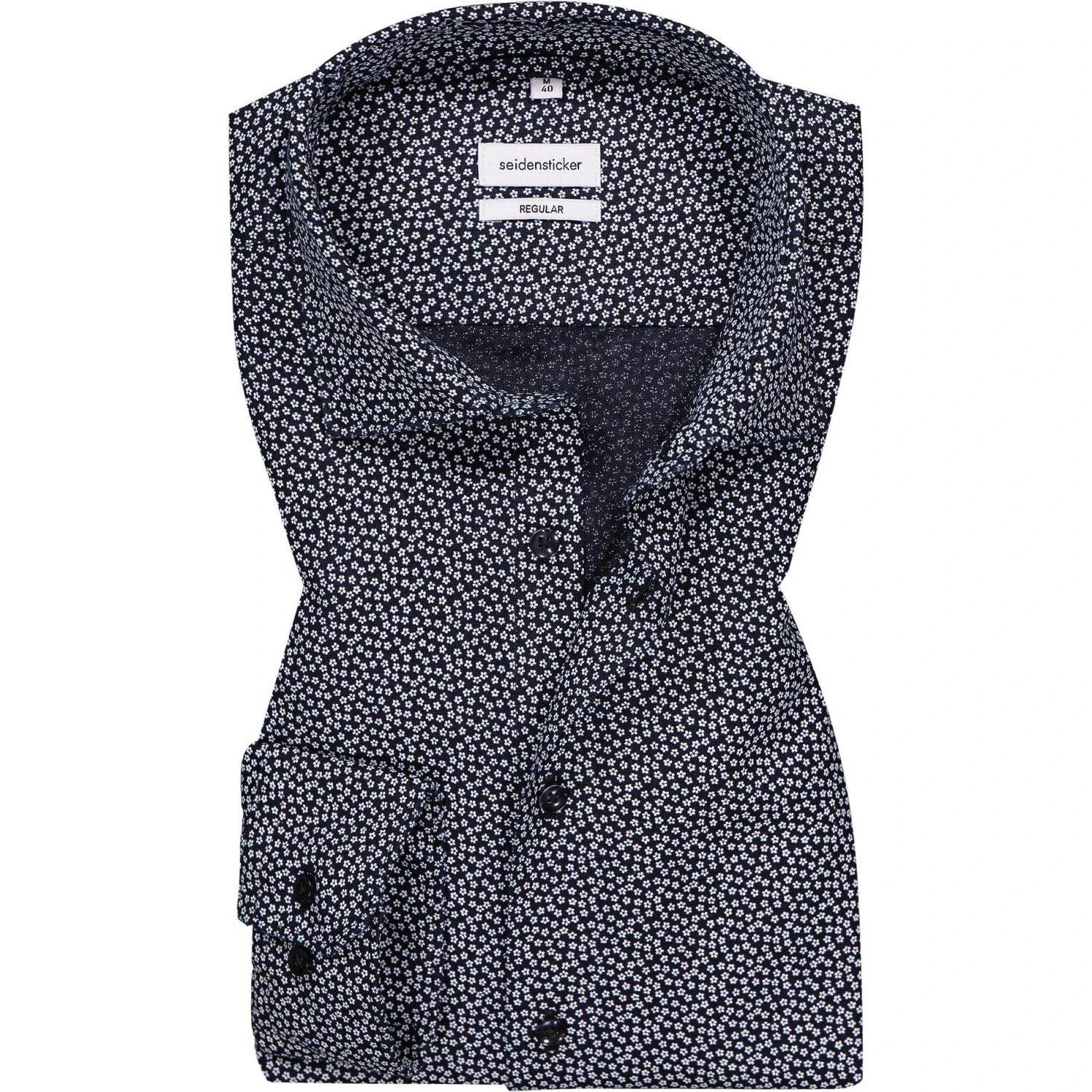 Seidensticker Hemd 198370/19 Regular Fit, Reines Leinen, Blau gemustert, Blau 1 Seidensticker Hemd 198370/19 Regular Fit, Reines Leinen, Blau gemustert, Blau