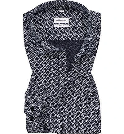 Seidensticker Hemd 198370/19 Regular Fit, Reines Leinen, Blau gemustert, Blau 2 Seidensticker Hemd 198370/19 Regular Fit, Reines Leinen, Blau gemustert, Blau – Bild 2