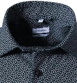 Seidensticker Hemd 198371/19 Kurzarmhemd, Regular Fit, Reines Leinen, Blau gemustert, Blau -hemdenverkauf 367947 norm2
