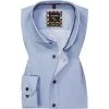 OLYMP No. Six Super Slim 69EL 2549/79/11 Hemd, Super Slim Fit, Baumwoll-Stretch, Hellblau-weiß gemustert, Bleu