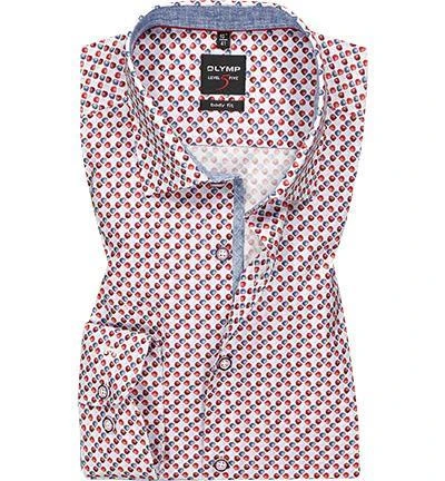 OLYMP Level Five Body Fit 2033/74/35 Hemd, Baumwolle, Rot-blau gemustert, Rot 2 OLYMP Level Five Body Fit 2033/74/35 Hemd, Baumwolle, Rot-blau gemustert, Rot – Bild 2