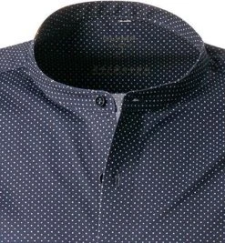 OLYMP Level Five Body Fit 2013/74/18 Hemd, Baumwoll-Stretch, Blau-weiß gepunktet, Marine -hemdenverkauf 368036 norm2