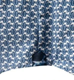 Haupt Hemd 7112828207/40704 Kurzarmhemd, Regular Fit, Baumwolle, Blau-weiß gemustert, Blau -hemdenverkauf 368038 norm3