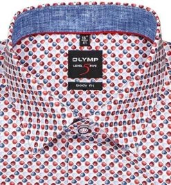 OLYMP Level Five Body Fit 69EL 2033/79/35 Hemd, Baumwolle, Extra langer Arm, Rot gemustert, Rot -hemdenverkauf 368235 norm2