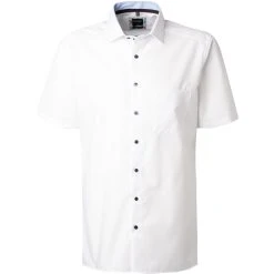 OLYMP Luxor Modern Fit 1221/72/00 Kurzarmhemd, Baumwolle, Weiß