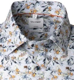 OLYMP Luxor Comfort Fit 1013/72/91 Kurzarmhemd, Baumwolle, Blau-orange, Orange -hemdenverkauf 368253 norm2