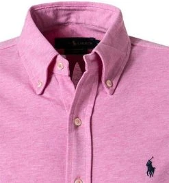 Polo Ralph Lauren Hemd 710654408/063 Baumwoll-Piqué, Pink meliert, Pink -hemdenverkauf 368301 norm2