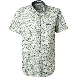 Pepe Jeans Hemd Milton PM307066/0AA Kurzarmhemd, Regular Fit, Blau-goldgelb, Multicolor