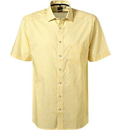 OLYMP Luxor Modern Fit 1211/72/51 Kurzarmhemd, Popeline, Gelb-weiß gemustert, Gelb 2 OLYMP Luxor Modern Fit 1211/72/51 Kurzarmhemd, Popeline, Gelb-weiß gemustert, Gelb – Bild 2