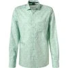 OLYMP Luxor Modern Fit 1211/74/45 Hemd, Popeline, Grün-weiß gemustert, Grün