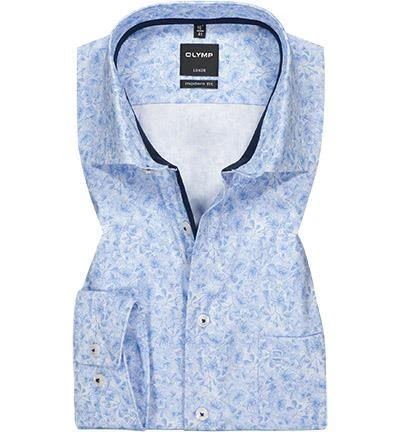 OLYMP Luxor Modern Fit 69EL 1211/79/11 Hemd, Baumwolle, Extra langer Arm, Bleu gemustert, Bleu 2 OLYMP Luxor Modern Fit 69EL 1211/79/11 Hemd, Baumwolle, Extra langer Arm, Bleu gemustert, Bleu – Bild 2