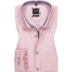 OLYMP Level Five Body Fit 2017/74/30 Hemd, Baumwolle, Rosé meliert, Rosé