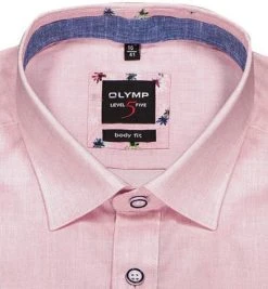 OLYMP Level Five Body Fit 2017/74/30 Hemd, Baumwolle, Rosé meliert, Rosé -hemdenverkauf 368478 norm2