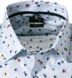 OLYMP Level Five Body Fit 2019/72/11 Kurzarmhemd, Popeline, Bleu gemustert, Bleu -hemdenverkauf 368482 norm2