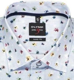 OLYMP Level Five Body Fit 2019/74/11 Hemd, Baumwolle, Bleu gemustert, Bleu 6 OLYMP Level Five Body Fit 2019/74/11 Hemd, Baumwolle, Bleu gemustert, Bleu -hemdenverkauf 368490 norm2