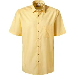 OLYMP Luxor Comfort Fit 1009/72/51 Kurzarmhemd, Baumwolle, Gelb gemustert, Gelb