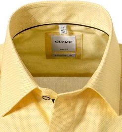 OLYMP Luxor Comfort Fit 1009/72/51 Kurzarmhemd, Baumwolle, Gelb gemustert, Gelb -hemdenverkauf 368510 norm2