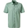 OLYMP Luxor Modern Fit 1209/72/45 Kurzarmhemd, Modern Fit, Popeline, Grün gemustert, Grün