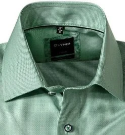 OLYMP Luxor Modern Fit 1209/72/45 Kurzarmhemd, Modern Fit, Popeline, Grün gemustert, Grün -hemdenverkauf 368525 norm2