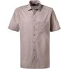 OLYMP Luxor Modern Fit 1209/72/28 Kurzarmhemd, Modern Fit, Popeline, Braun gemustert, Braun